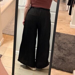 SHEIN Curve Black Shimmery Satiny Pants